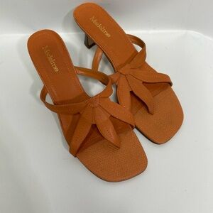 Madeline Orange Strappy Heels